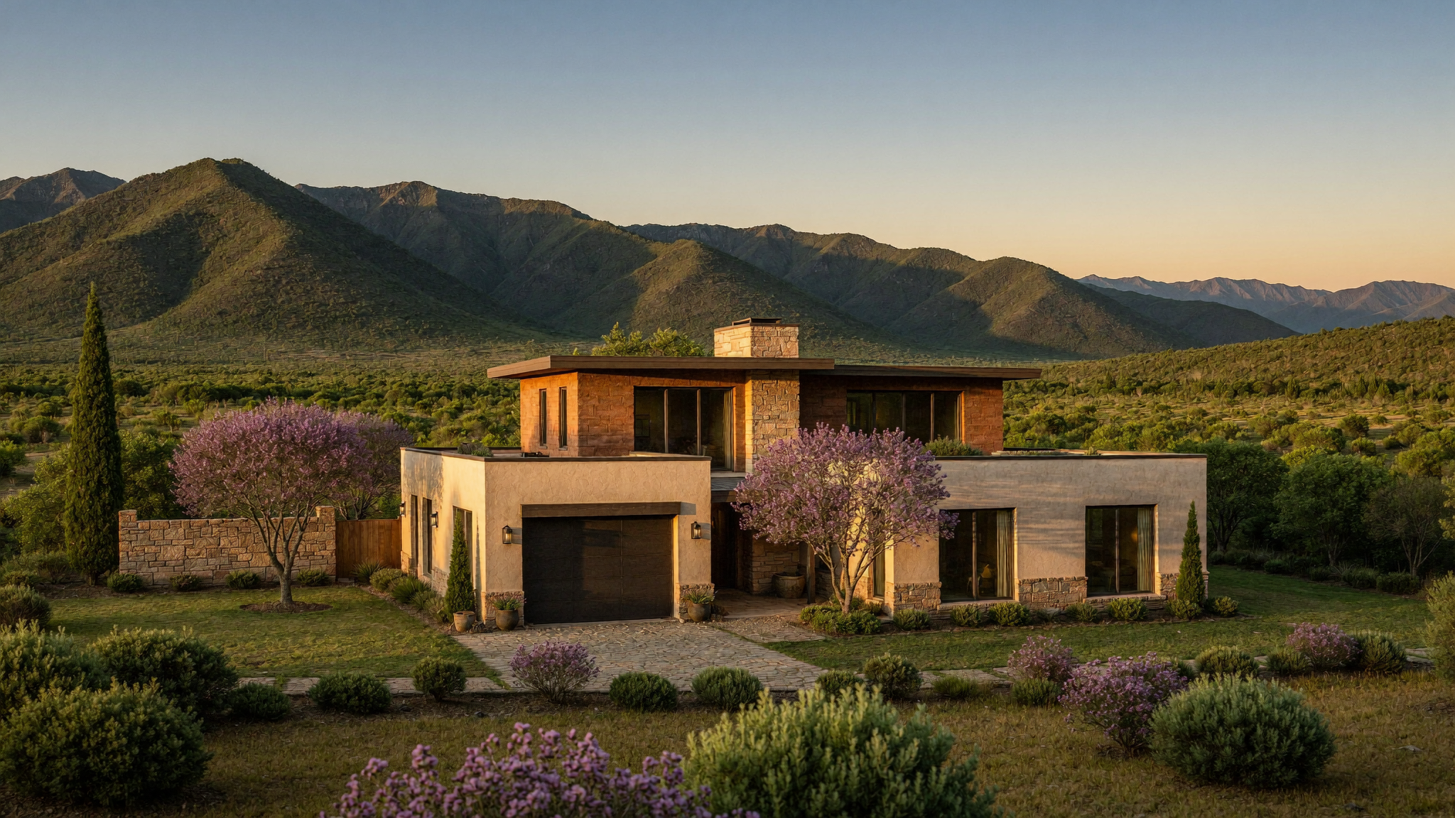 Villa Cala Cala — golden hour exterior, Bolivia